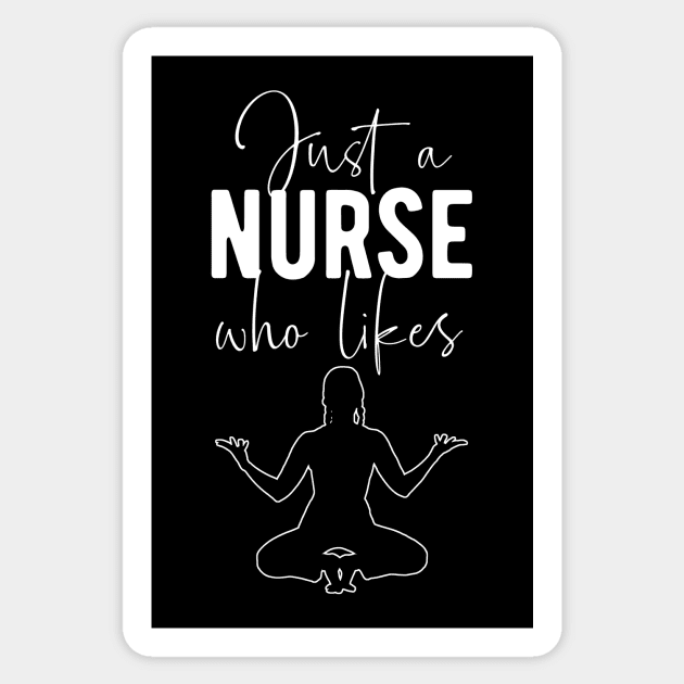 Nurse Yogi - Yoga Fan Sticker by BlueTodyArt